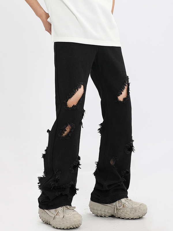 Lockere Herrenjeans im Multi-Tattered-Design-2