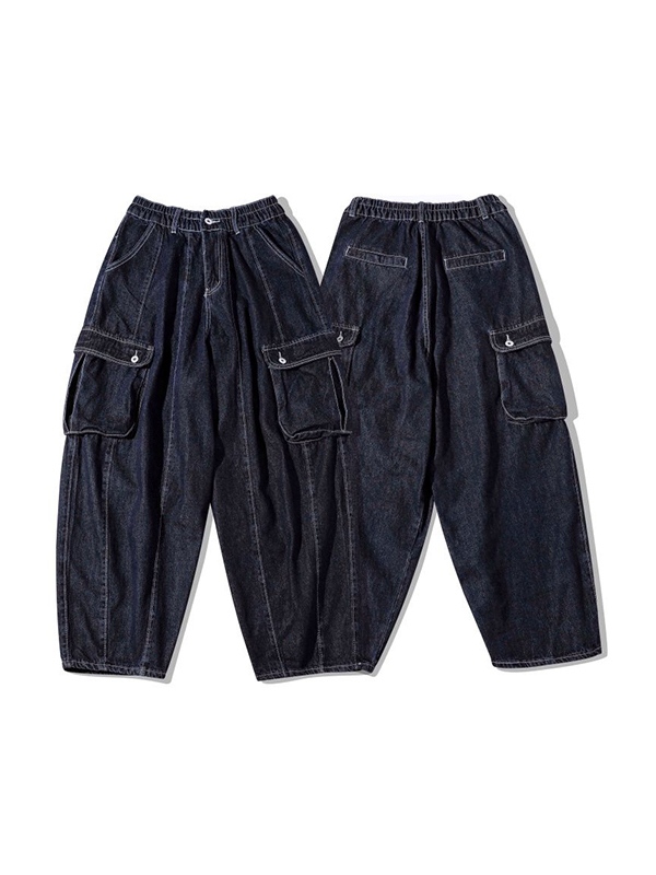 Baggy-Cargojeans mit großen Taschen für Herren-4