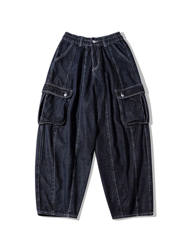 Baggy-Cargojeans mit großen Taschen für Herren-3