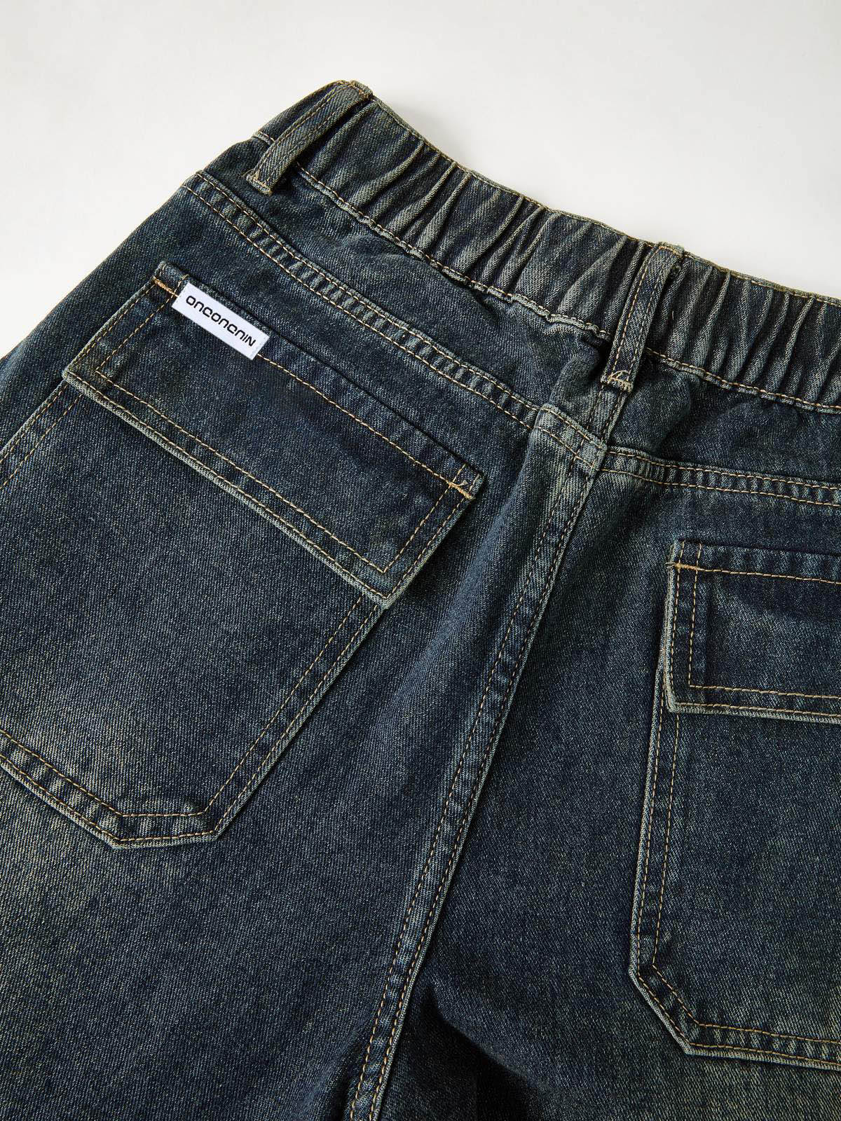 Dunkel verwaschene Vintage Baggy Boyfriendjeans-8