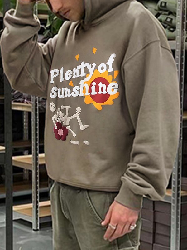 Graffiti-Schädel-Grafik-PulloverHoodie der Männer-1