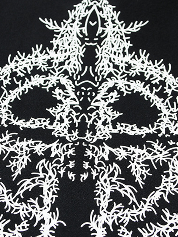 Übergroßer Kapuzenpullover mit Hip-Pop-Kreuzschädel-Print für Herren-3