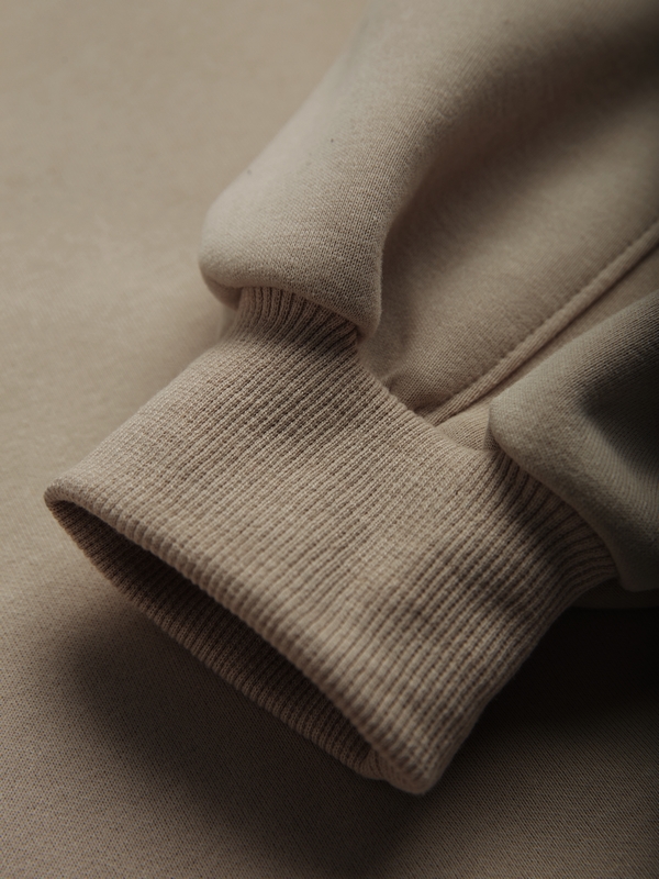 Einfarbiger, mit Label verzierter, übergroßer Kapuzenpullover-2