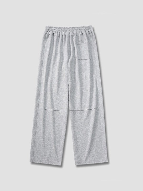 Einfache einfarbige lockere Jogginghose für Herren-5