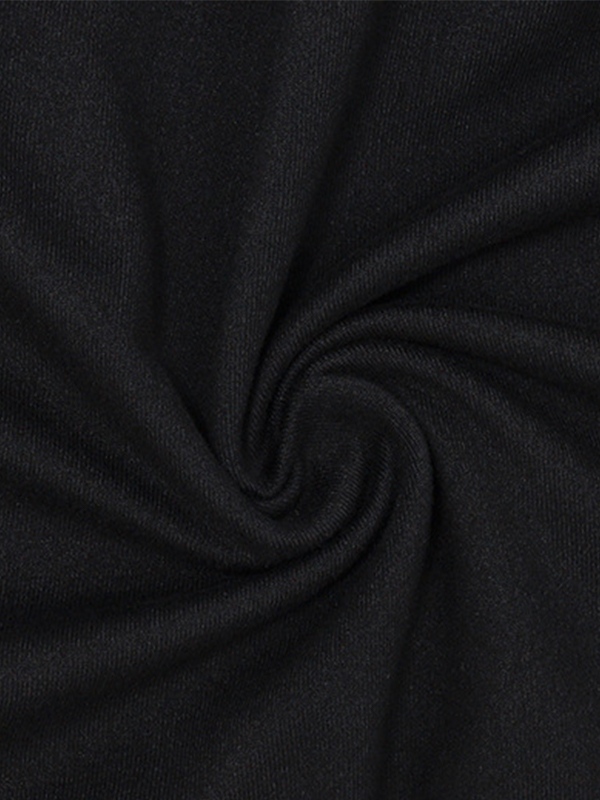 Schwarzer, schulterfreier Neckholder-Body-6